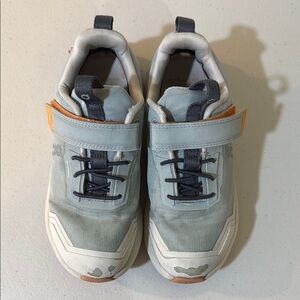 On Running Gray and Orange Comfort Sneakers